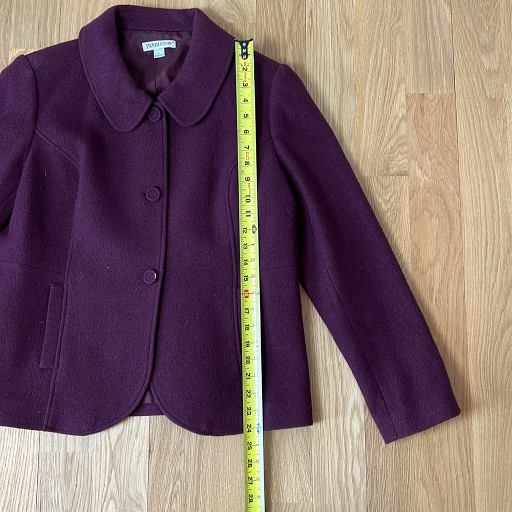 Euc - Pendleton Virgin Wool Blazer In Plum/ Purpl… - image 4